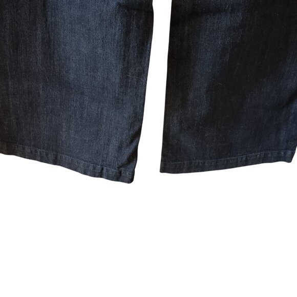 NY&C New York & Co Jeans Womens Wide Leg  Size 10 Tall Blue Denim Flare Low Rise - Picture 4 of 6